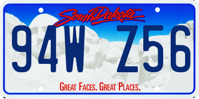 SD license plate 94WZ56