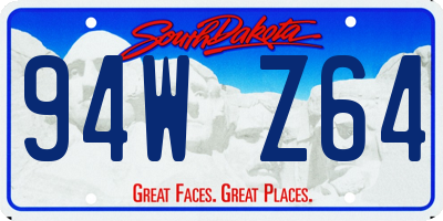 SD license plate 94WZ64