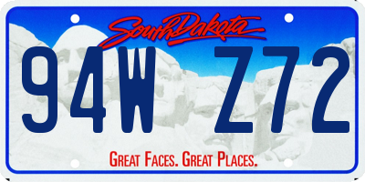 SD license plate 94WZ72