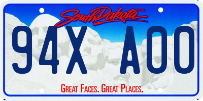 SD license plate 94XA00