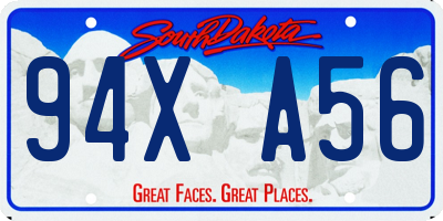 SD license plate 94XA56