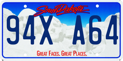 SD license plate 94XA64