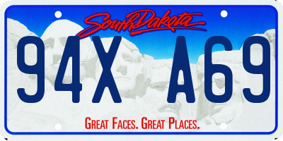 SD license plate 94XA69