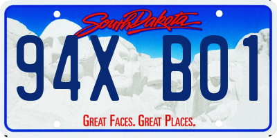 SD license plate 94XB01