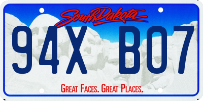 SD license plate 94XB07