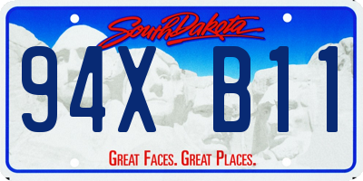 SD license plate 94XB11