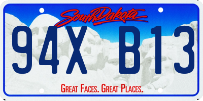 SD license plate 94XB13