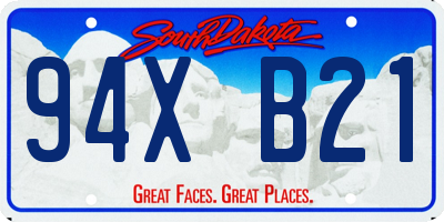 SD license plate 94XB21