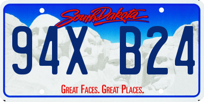SD license plate 94XB24