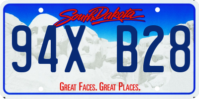 SD license plate 94XB28