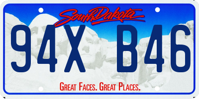 SD license plate 94XB46