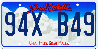SD license plate 94XB49