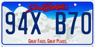 SD license plate 94XB70