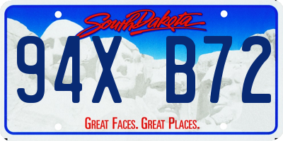 SD license plate 94XB72