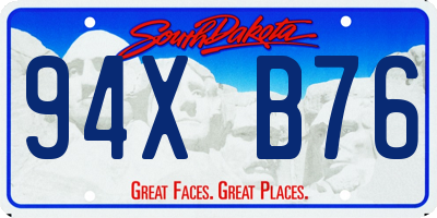 SD license plate 94XB76
