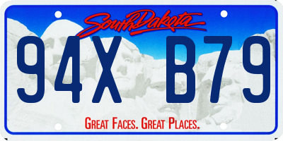 SD license plate 94XB79