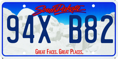 SD license plate 94XB82