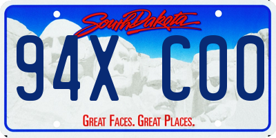 SD license plate 94XC00