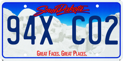 SD license plate 94XC02