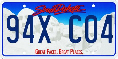 SD license plate 94XC04