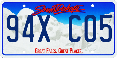 SD license plate 94XC05