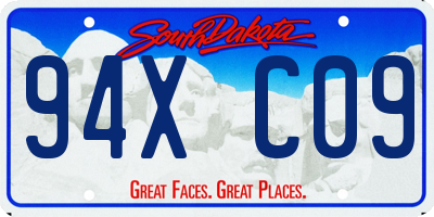 SD license plate 94XC09
