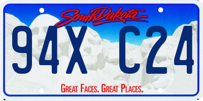 SD license plate 94XC24