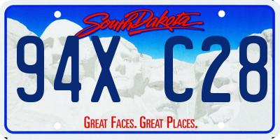 SD license plate 94XC28