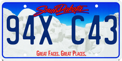 SD license plate 94XC43
