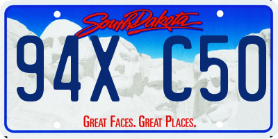 SD license plate 94XC50