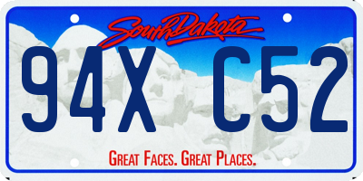 SD license plate 94XC52