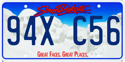 SD license plate 94XC56