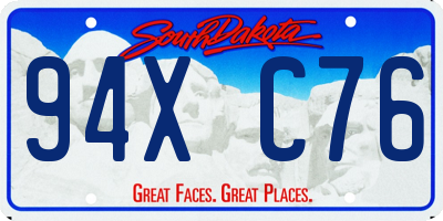 SD license plate 94XC76