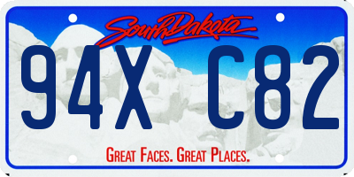 SD license plate 94XC82