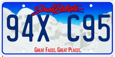 SD license plate 94XC95