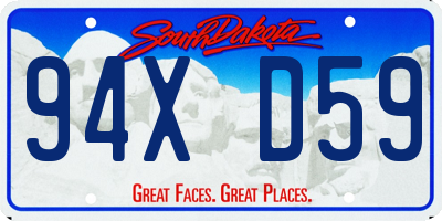 SD license plate 94XD59