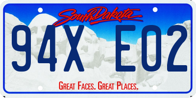 SD license plate 94XE02