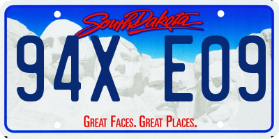 SD license plate 94XE09