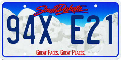 SD license plate 94XE21
