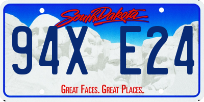 SD license plate 94XE24