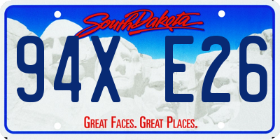 SD license plate 94XE26