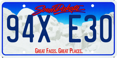 SD license plate 94XE30