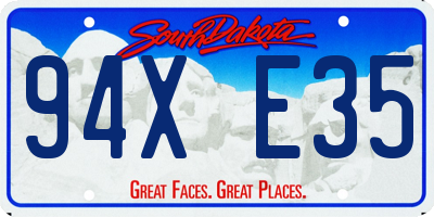 SD license plate 94XE35