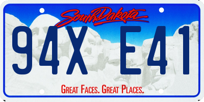 SD license plate 94XE41