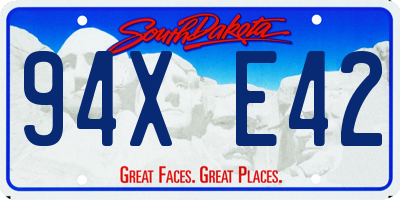 SD license plate 94XE42