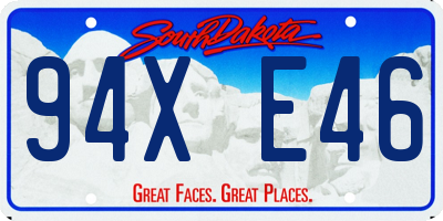 SD license plate 94XE46
