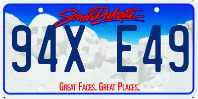 SD license plate 94XE49