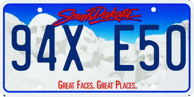SD license plate 94XE50