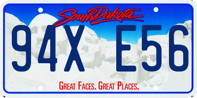 SD license plate 94XE56