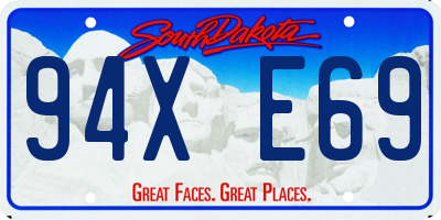 SD license plate 94XE69